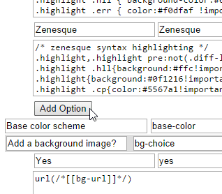 add syntax theme option